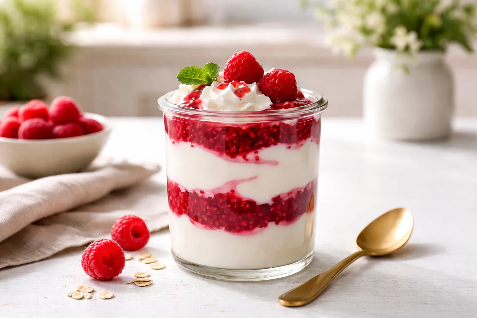 Raspberry Cheesecake Blended Oats for a Wholesome Breakfast Boost