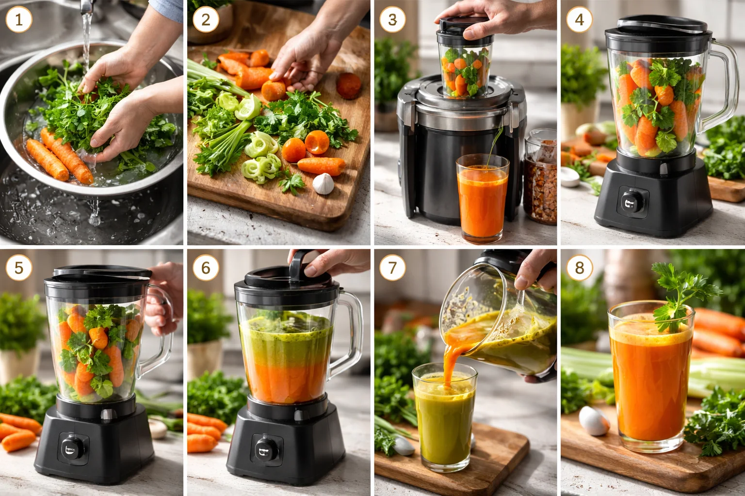 Carrot Celery Parsley Garlic Juice Recipe