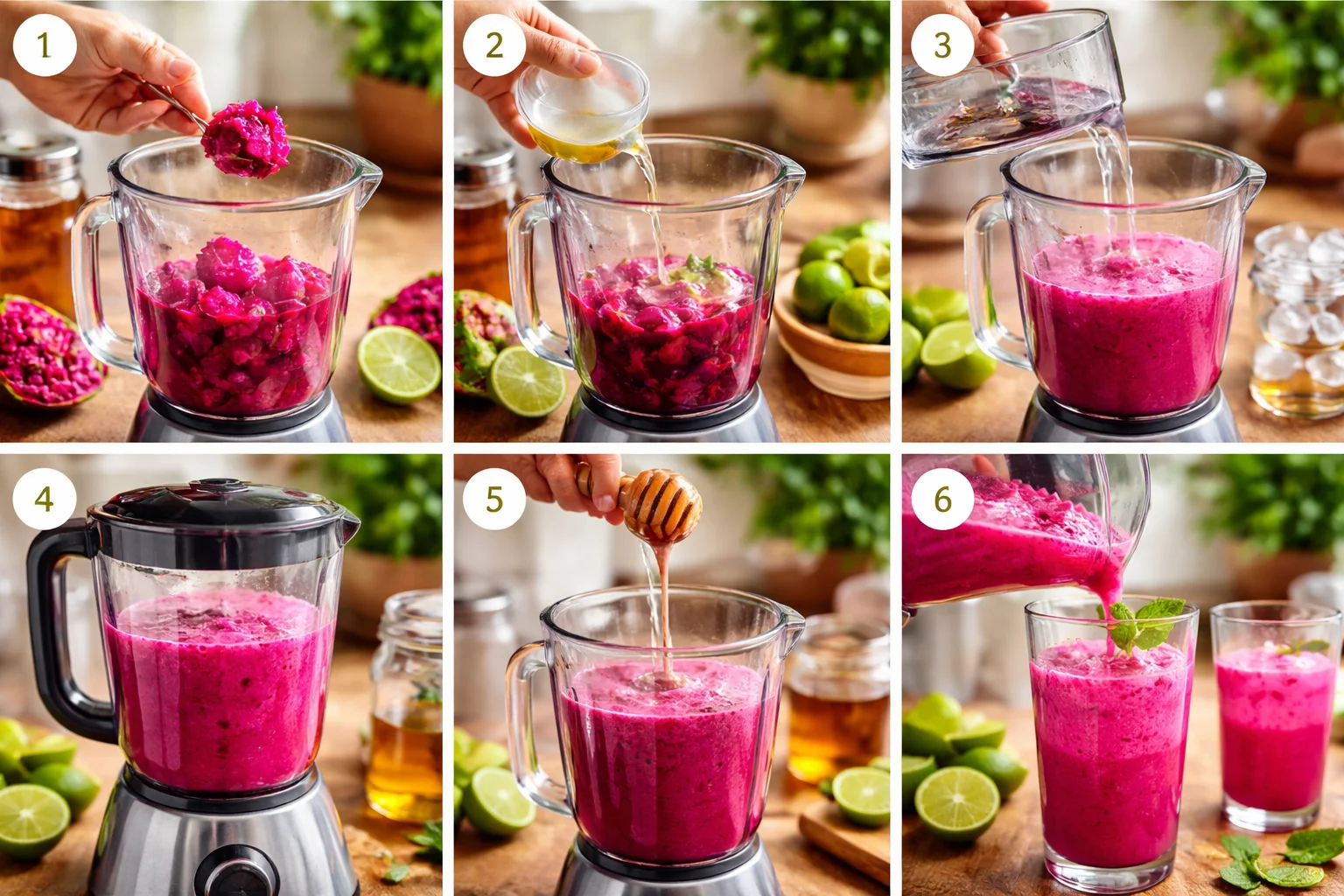 Dragon Fruit Lime Juice Recipe