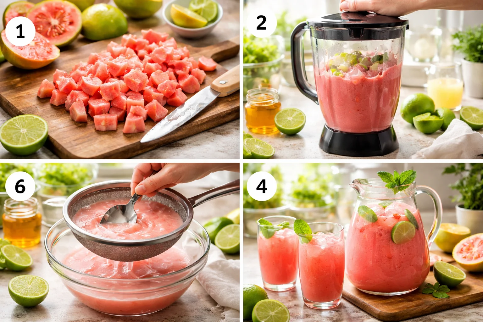 Refreshing Fresh Guava Lime Juice Recipe for Sunny Days!