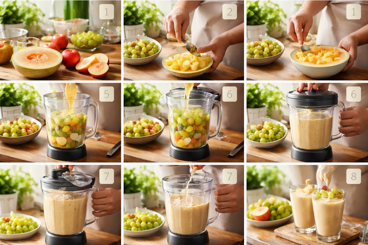Grape Apple Melon Smoothie Recipe