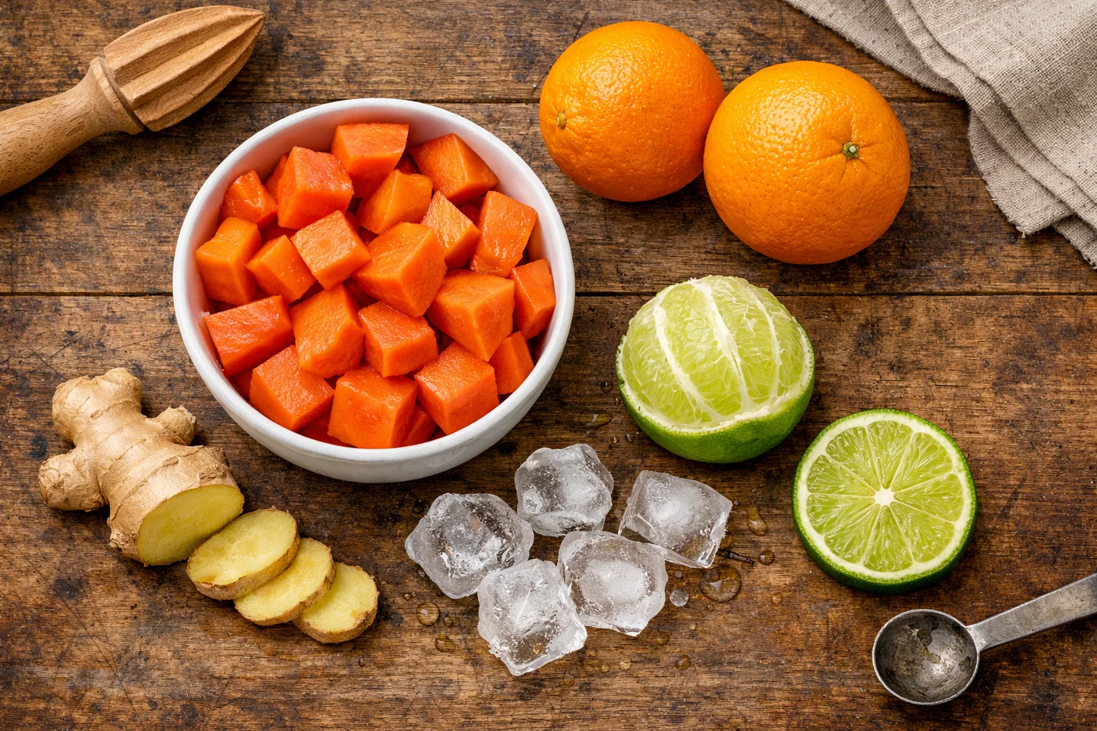 Papaya Orange Lime Juice Recipe