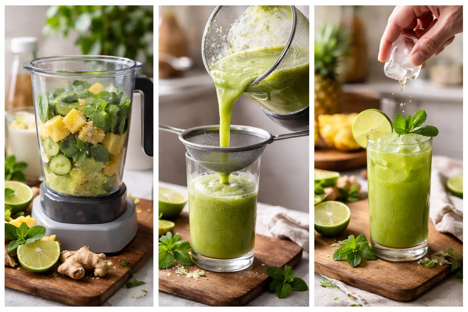 Refreshing Pineapple Cucumber Mint Digestive Juice Recipe for You