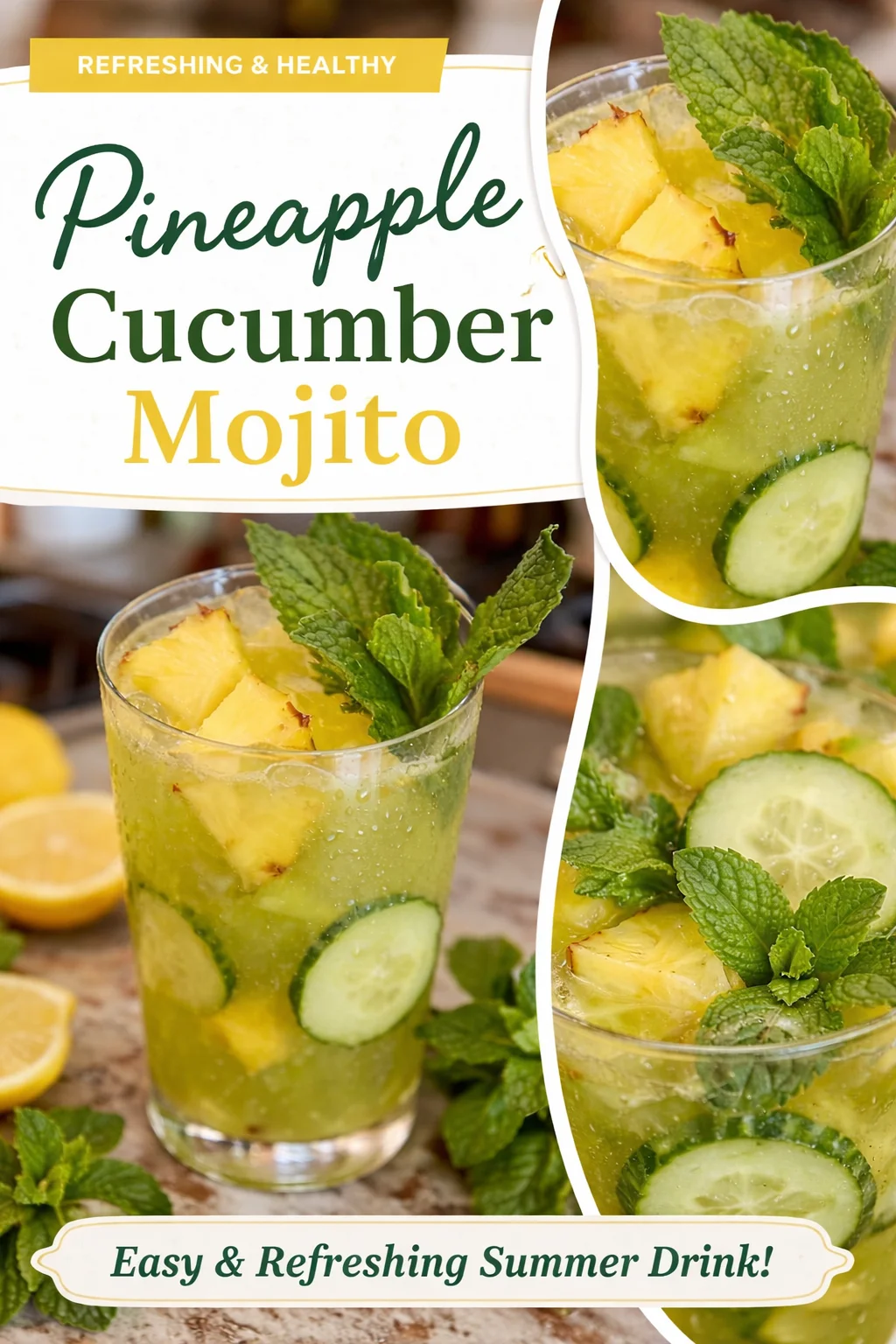 Pineapple Cucumber Mint Digestive Juice Recipe