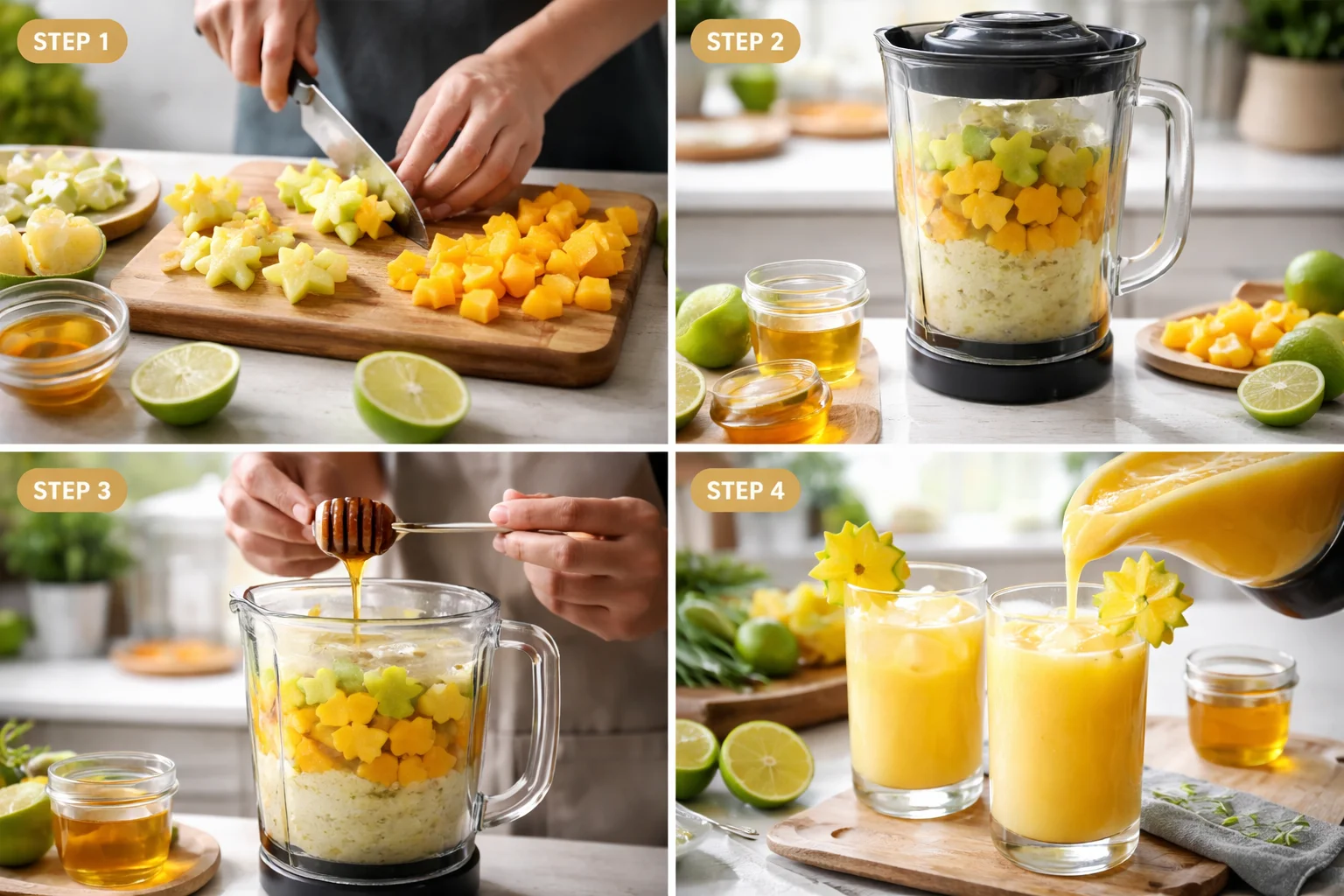 Refreshing Star Fruit Mango Lime Juice Recipe to Beat the Heat