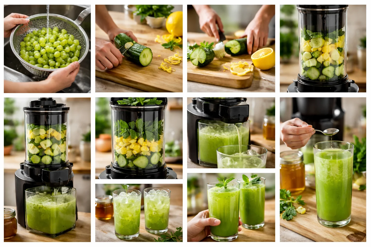 White Grape Cucumber Juice Recipe