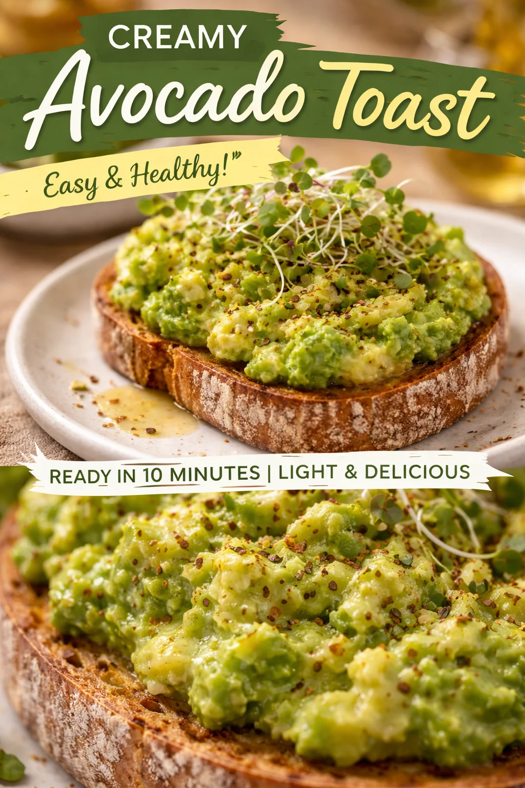 Simple Avocado Toast with Sprouts for a Fresh Start