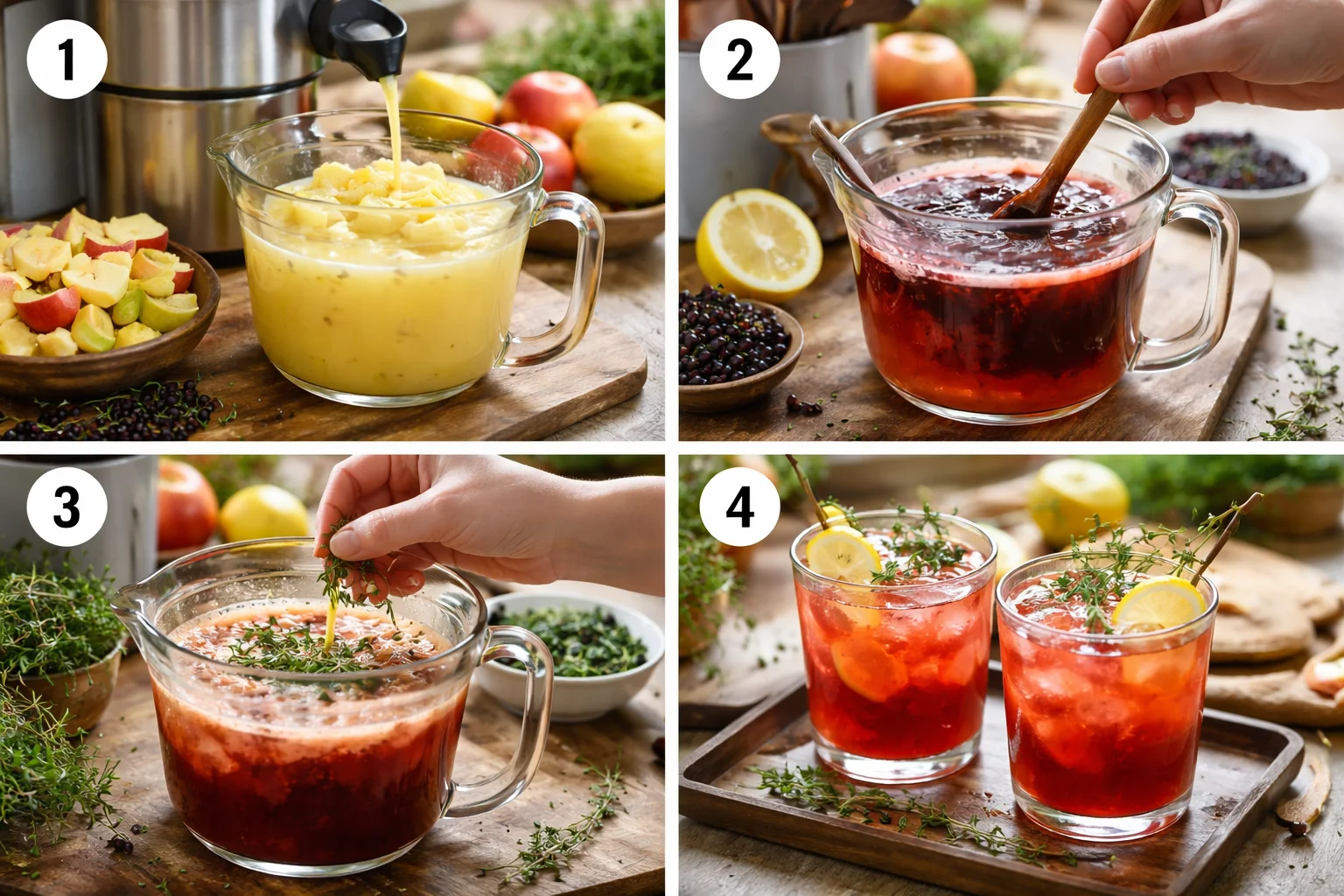 Elderberry Thyme Apple Juice Recipe