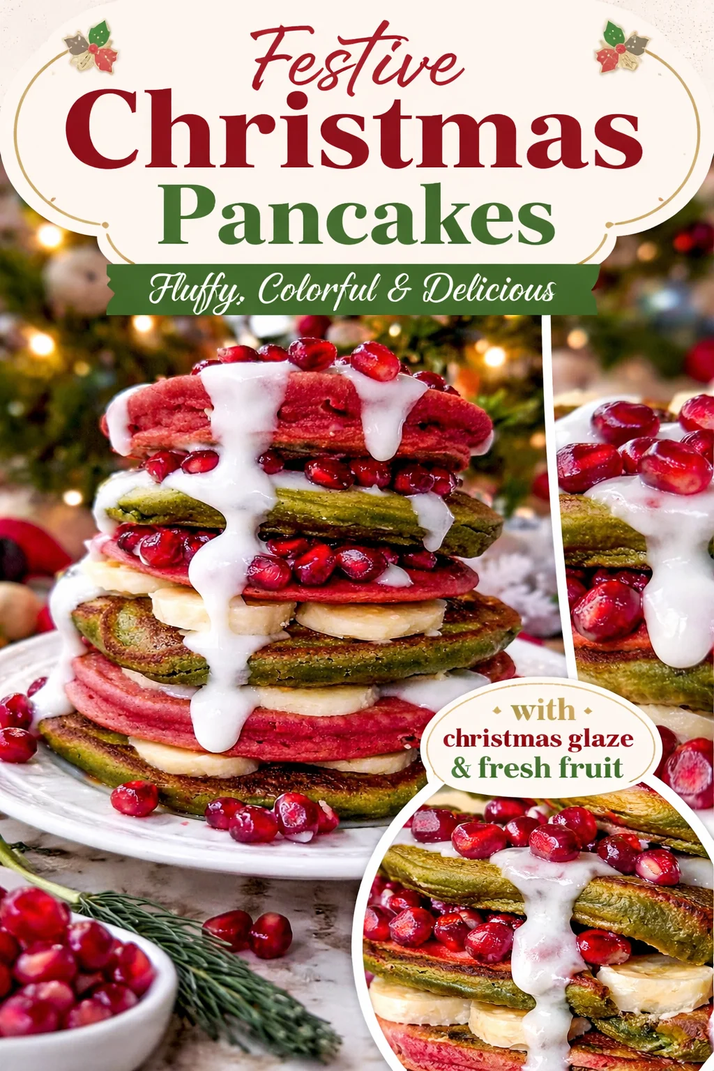 Healthy Rainbow Mini Pancakes