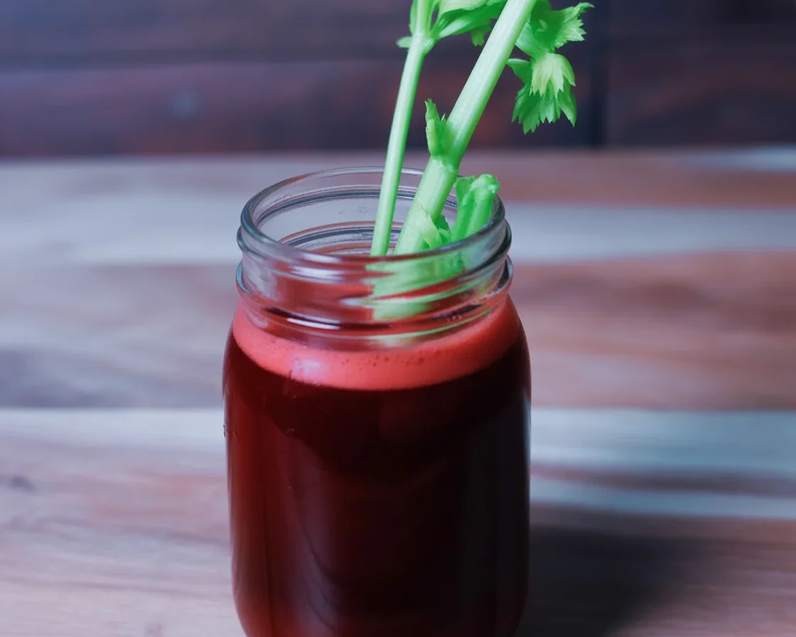 Detox juice recipe for gut health with green apples, ginger, cucumber, and celery.