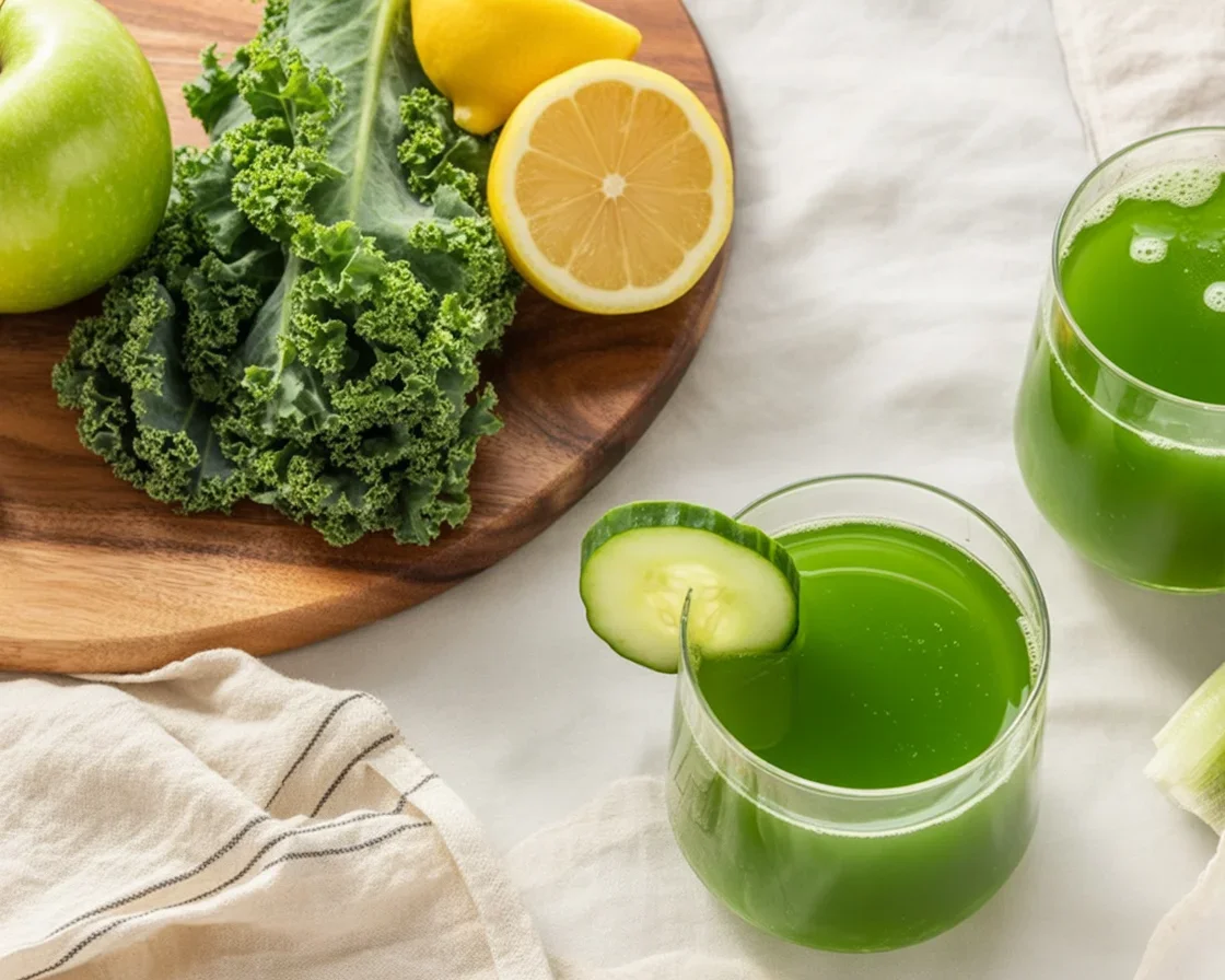 Low-sugar detox juice recipe designed for diabetes management and blood sugar control.