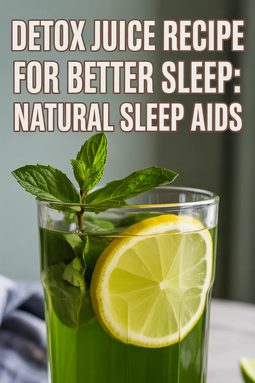 A Pinterest style image of a Detox Juice Recipe for Better Sleep