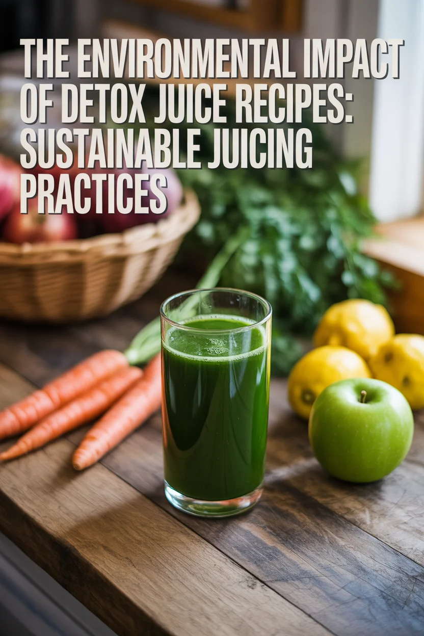 A Pinterest style image of The Environmental Impact of Detox Juice Recipe: Sustainable Juicing Practices
