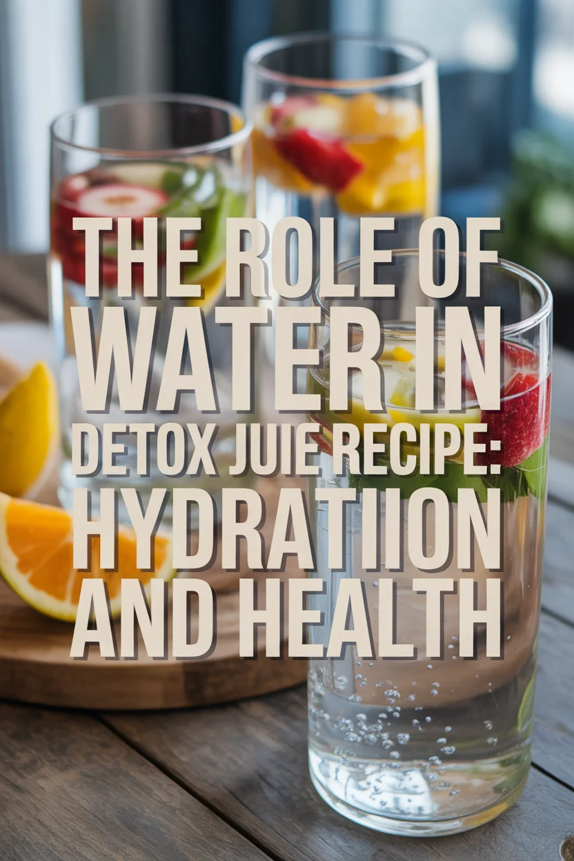 A Pinterest style image of The Role of Water in Detox Juice Recipe: Hydration and Health