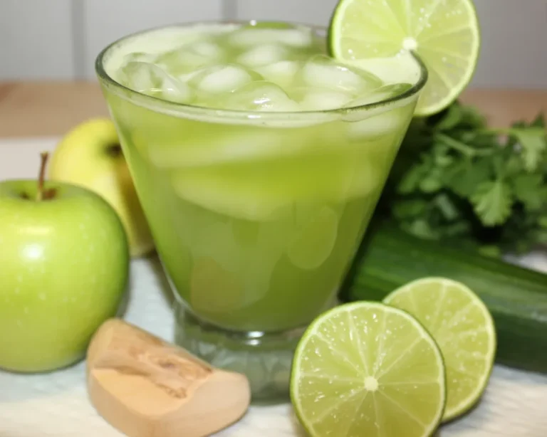 Detox Juice Recipe for Nausea Relief with ginger and apple for natural comfort.